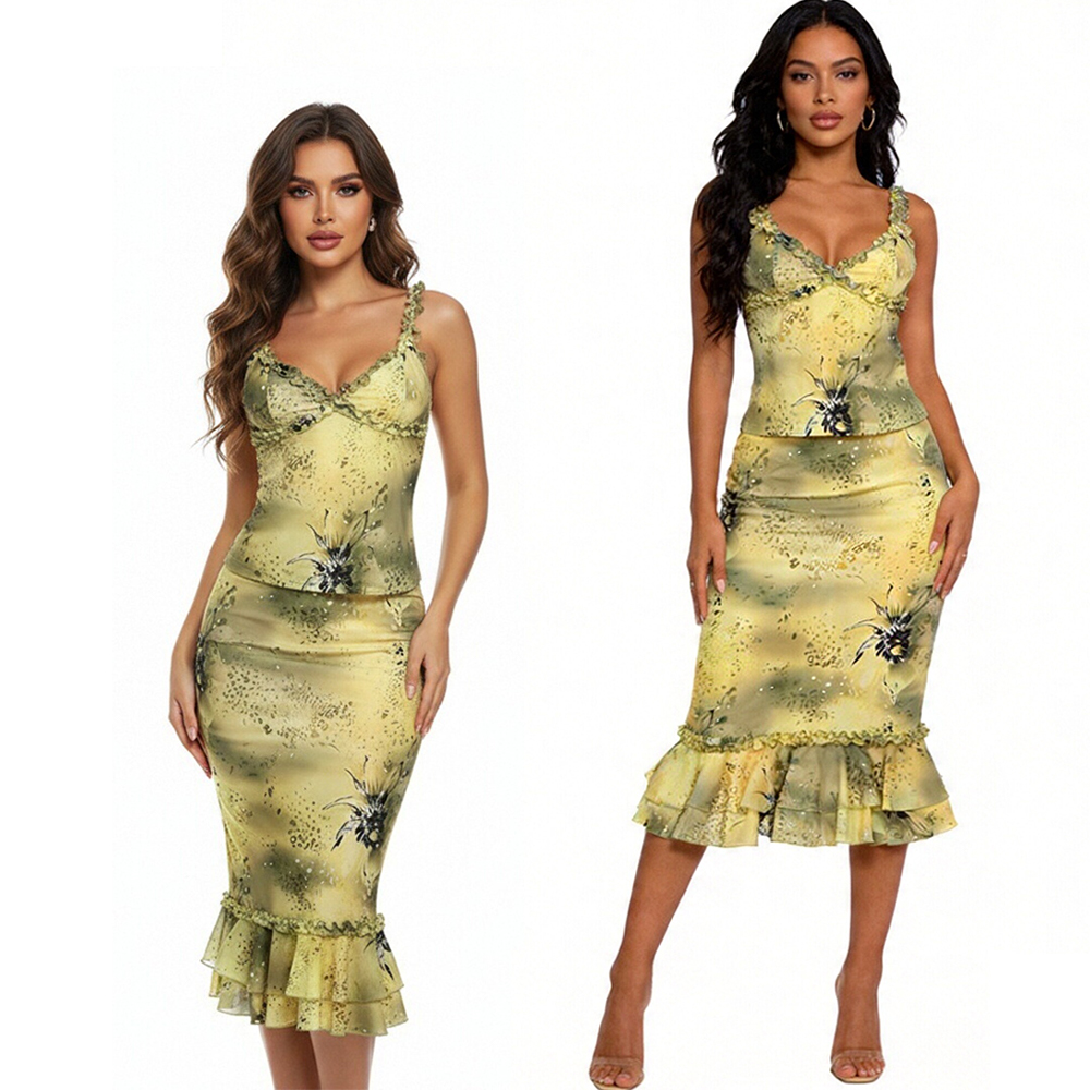 Completo da donna 2 pezzi con  - Midi Skirt Floral recensione e prezzo